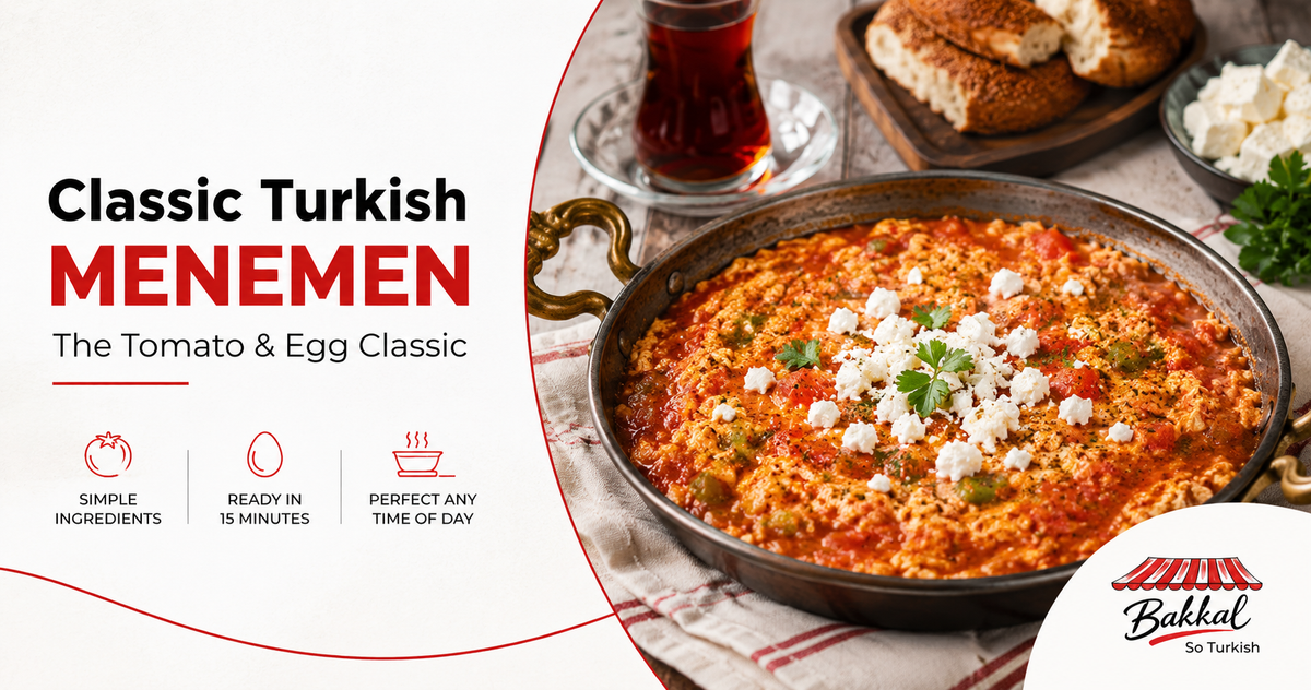 Classic Turkish Menemen: Eggs, Tomatoes and Peppers