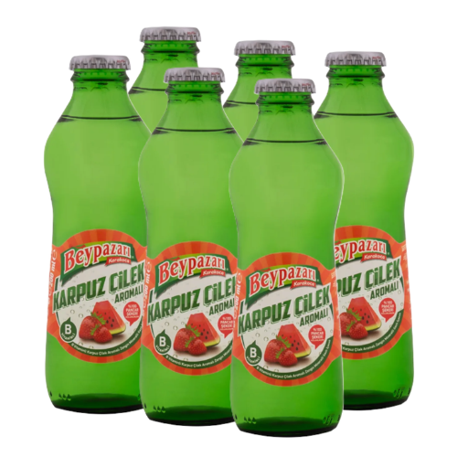 Watermelon-Strawberry Flavoured Natural Mineral Water 200 mL, Pack of 6