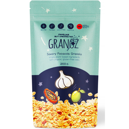Granoz Savory Focaccia Granola 200 gr