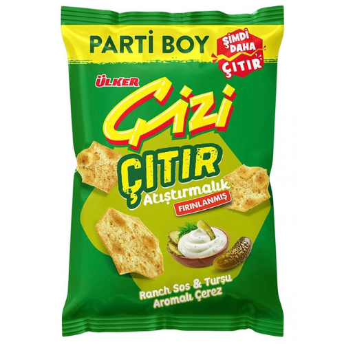 Ülker Çizi Çıtır Ranch Sauce and Pickle Flavoured Snack 160g