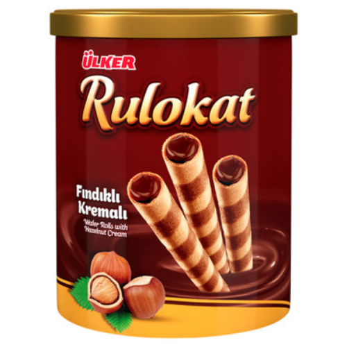 Ulker -  Rulokat Wafer Rolls with Hazelnut Cream  - 170 gr
