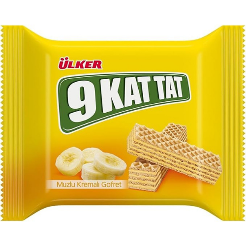 Ulker - 9 Kat Tat Banana Cream Wafer - 39 gr