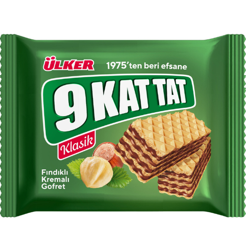 Ulker - 9 Kat Tat Hazelnut Cream Wafer - 39 gr