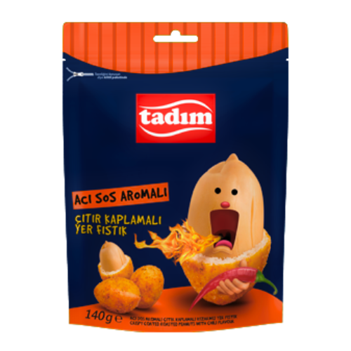 Tadim Crispy Coated Roasted Peanuts with Chili Flavour 140 gr