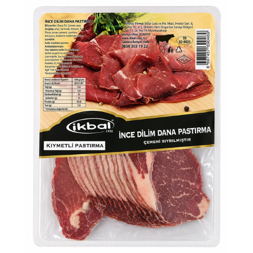 Sliced Beef Classic Pastrami without Fenugreek - 130 gr