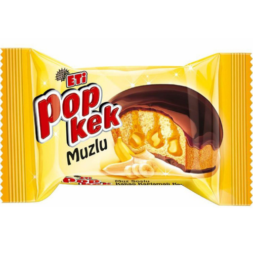 Eti - Popkek Banana Sauce Cocoa Coated Muffin - 60 gr