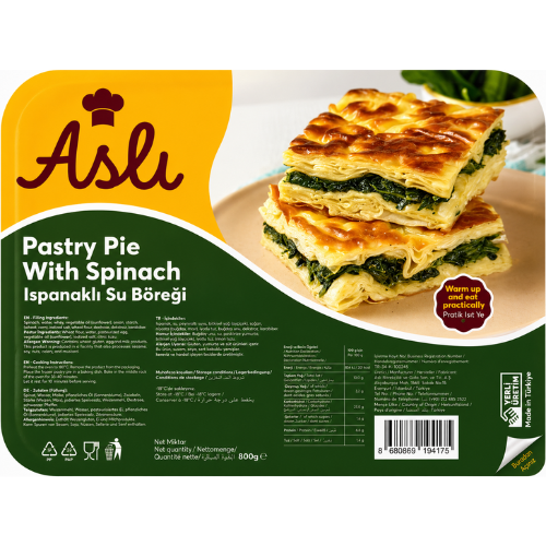 Asli Pastry Pie with Spinach (Frozen Baked) 800 gr