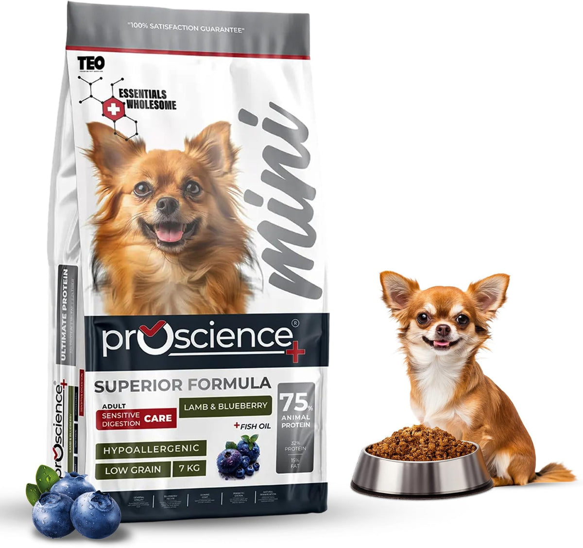 Teo Premium ProScience Mini Adult Lamb & Blueberry Dog Food 7kg