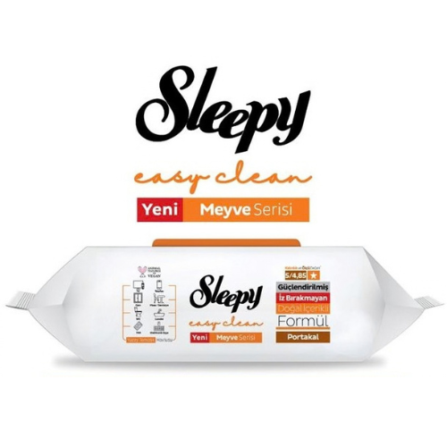 Sleepy Easy Clean Fruits Series 'Orange' Surface Cleaning Towel 100 Sheets