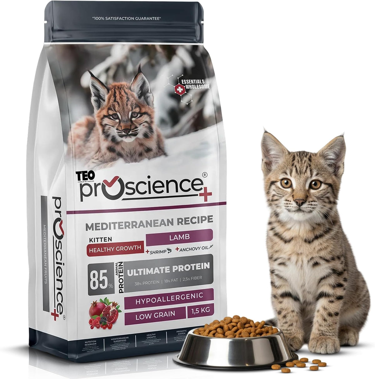 Teo Premium ProScience Kitten Lamb Dry Cat Food 1.5kg