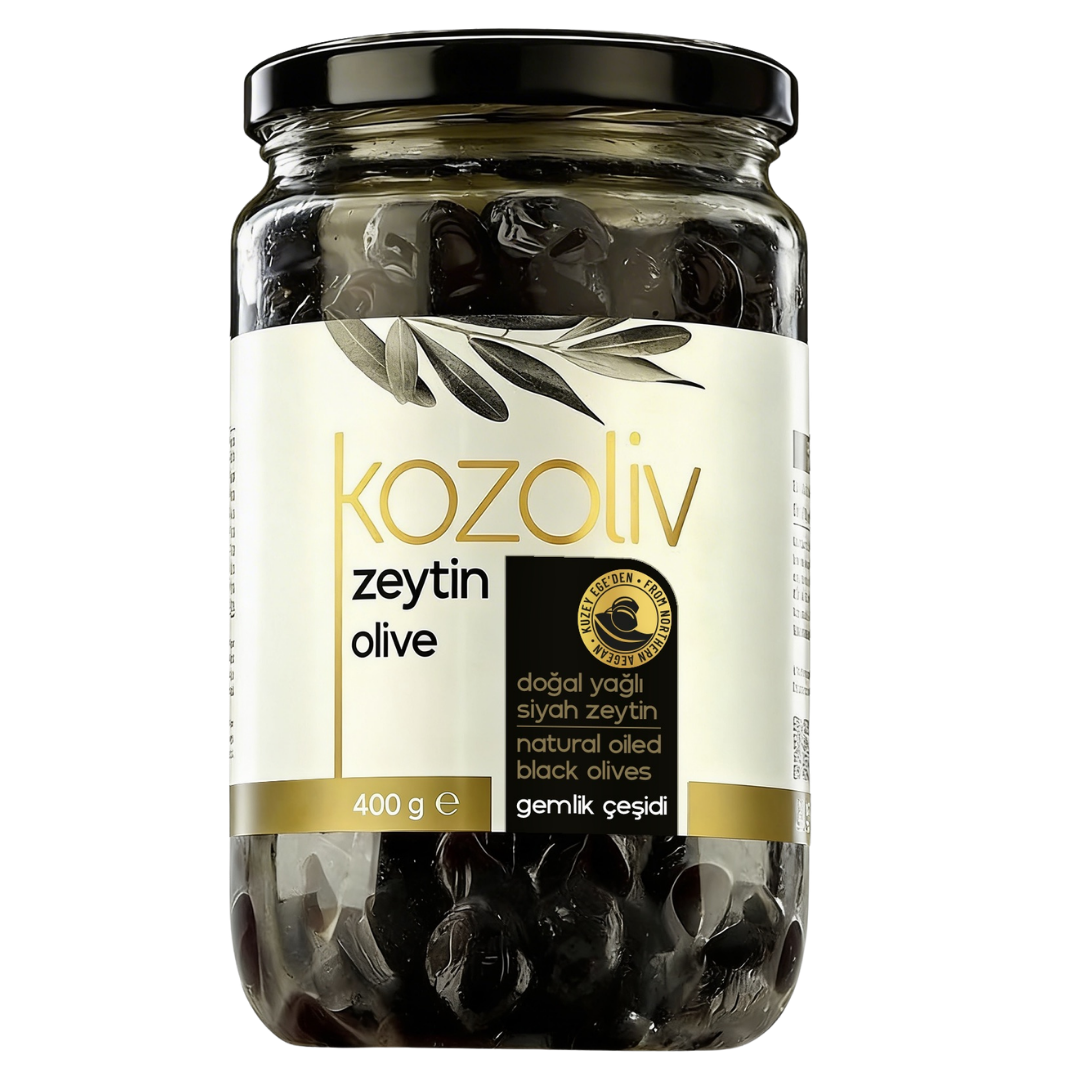 Kozoliv - Oiled Turkish Black Olives - 400g