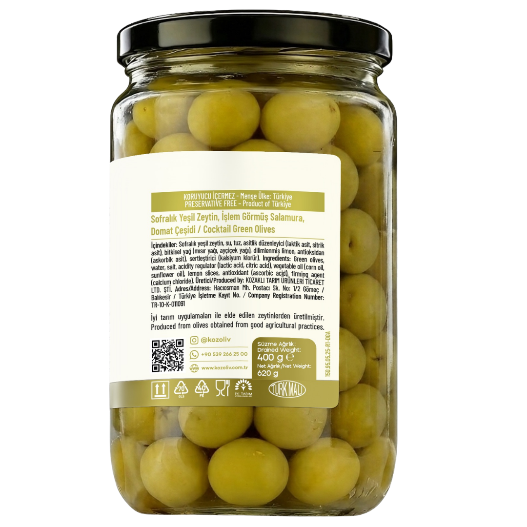 Kozoliv - Cocktail Turkish Green Olives - 400g