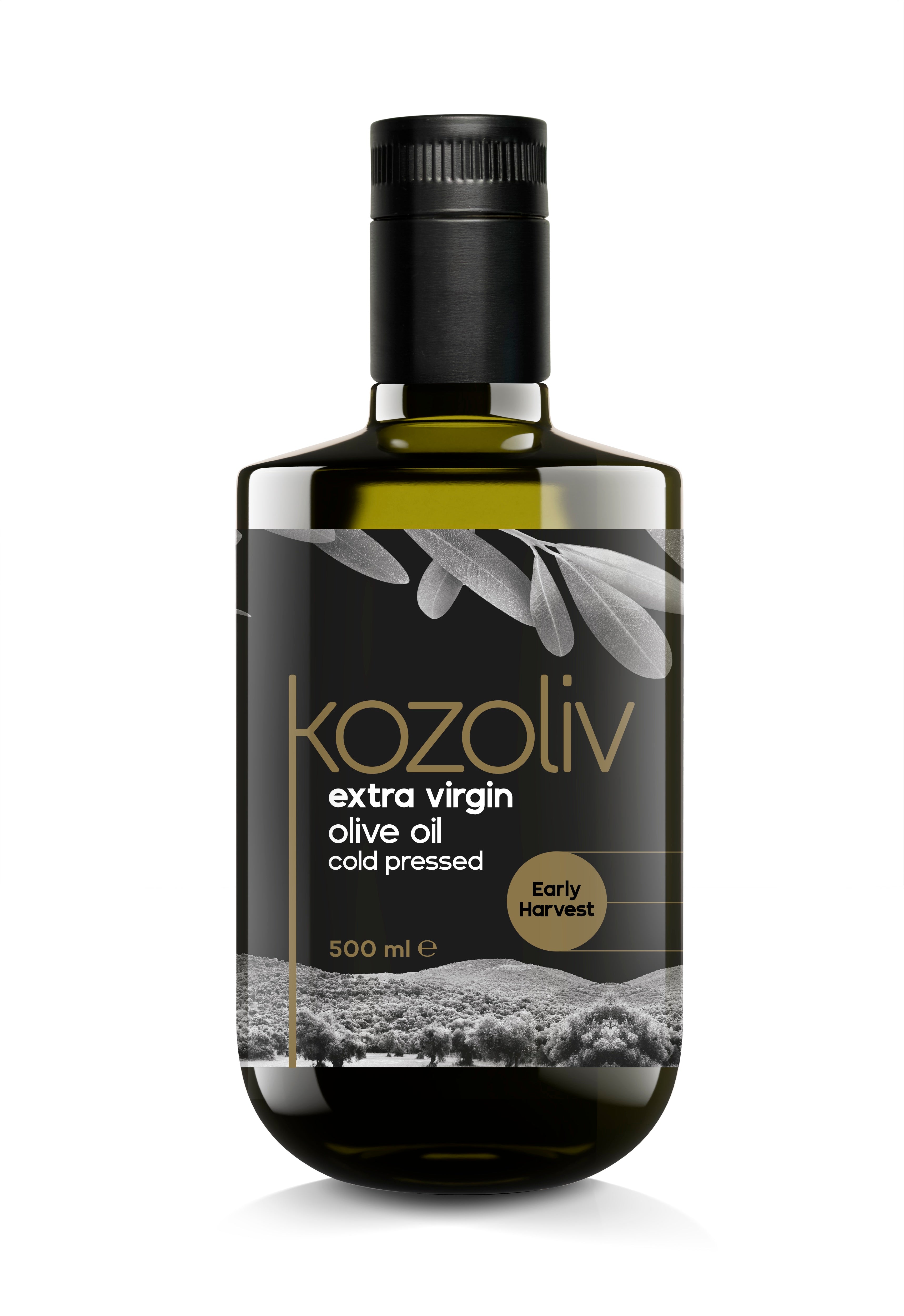 Kozoliv -  Early Harvest Cold Pressed Extra Virgin Olive Oil - 500 ML