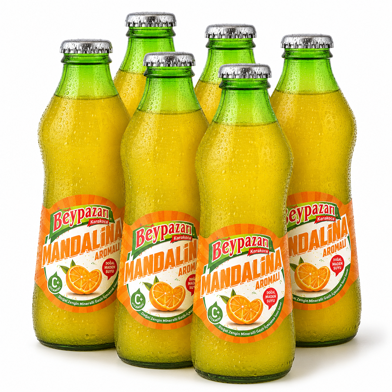 Beypazari - Mandarine Flavoured Natural Mineral Water - 6x200ml Pack