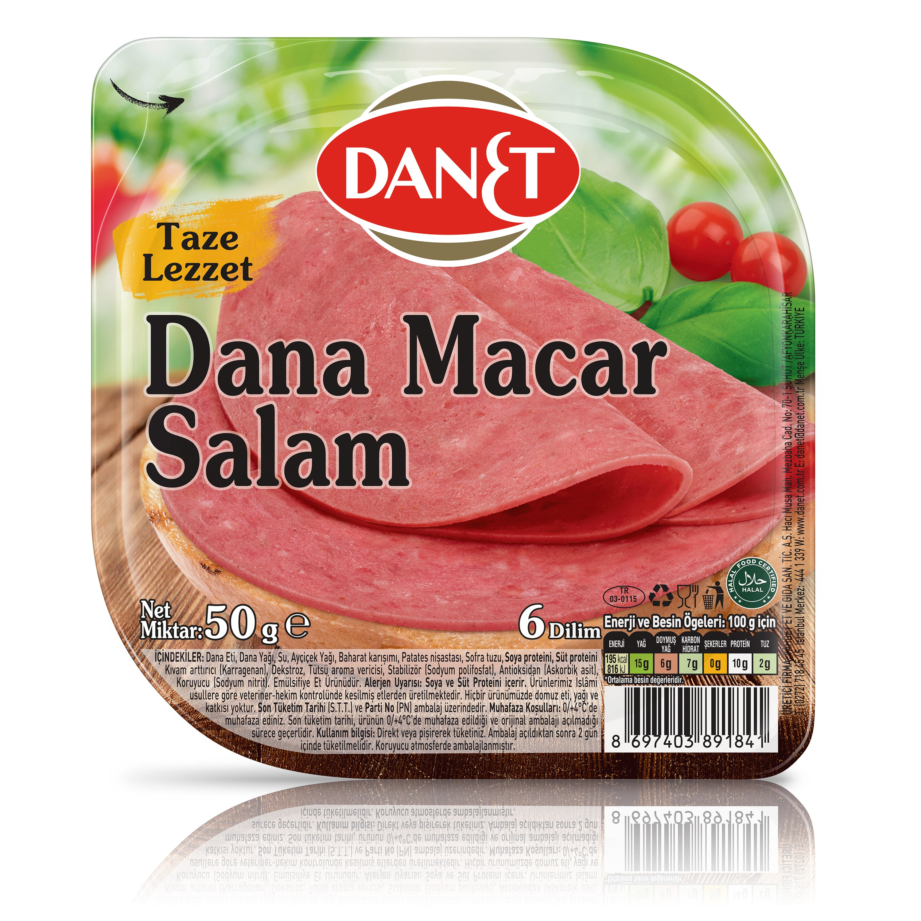 Beef Salami Sliced (Dana Macar Salam) 50 gr