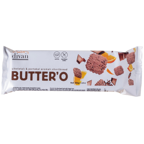 Divan Butter'O Chocolate Chip Shortbread Cookie with Orange Flavor