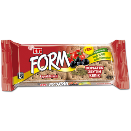 Eti Form Bran Biscuit with Tomatoes, Olives & Oregano 45 gr