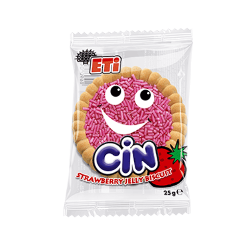 Eti Cin Strawberry Jelly Biscuit 25 gr