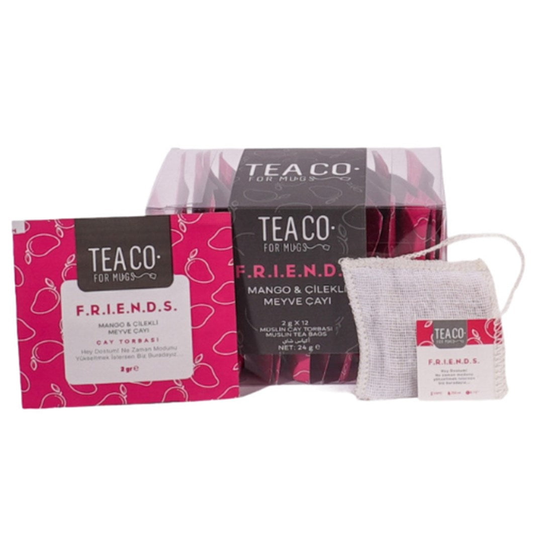 F.R.I.E.N.D.S. Fruit Tea with Mango & Strawberry Teabag 12 Sachet - 24 gr
