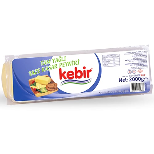 Kebir Full Fat Block Kashkaval Cheese 2000 gr