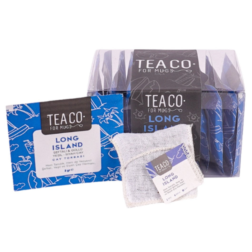 LONG ISLAND Black & Green Tea Blend with Peach & Rose Teabag 12 Sachet - 24 gr