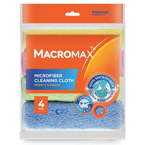 Macromax Microfiber Cleaning Cloth 4li'