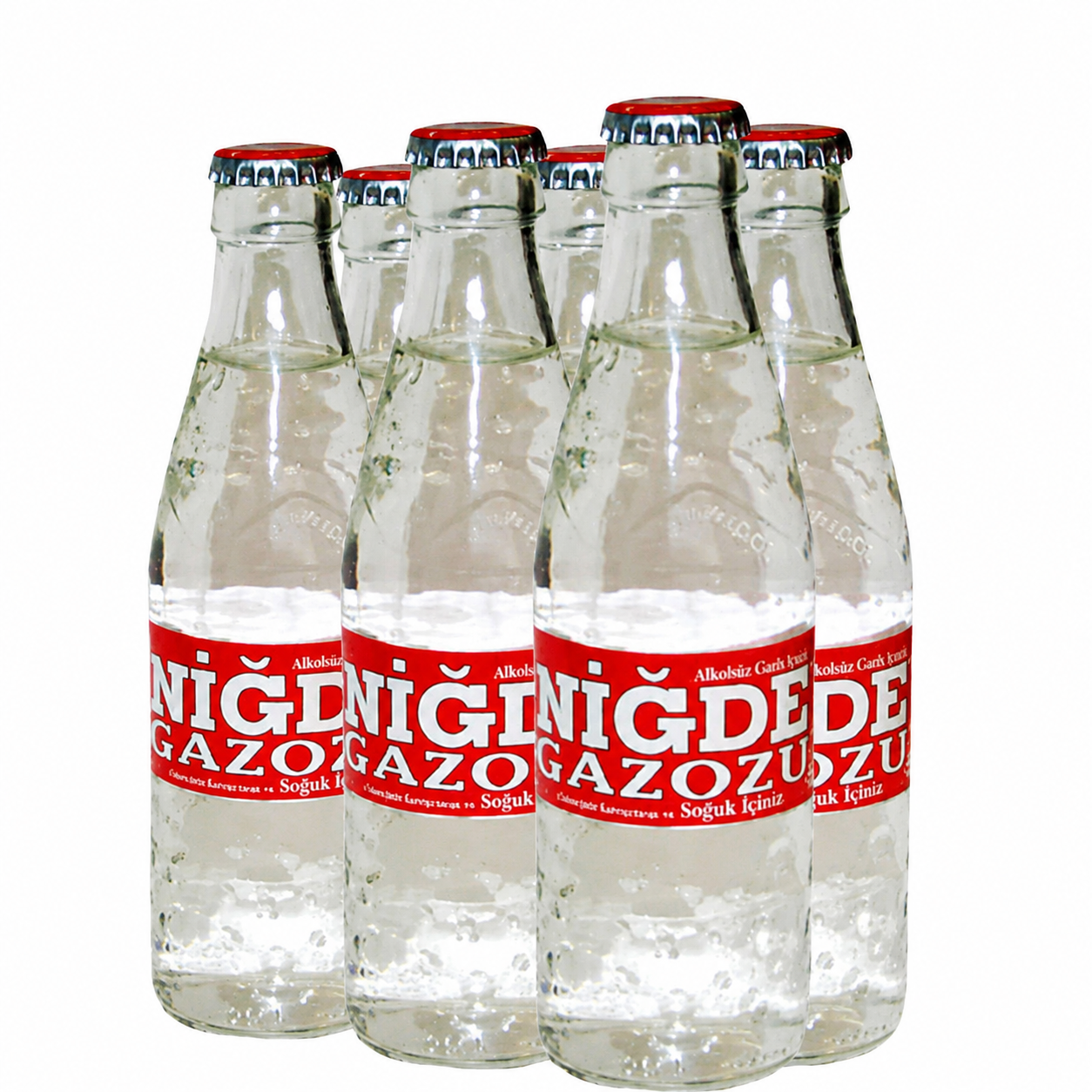 Niğde Gazozu - Raspberry Flavored Fizzy Drink - 6x250 ml Pack