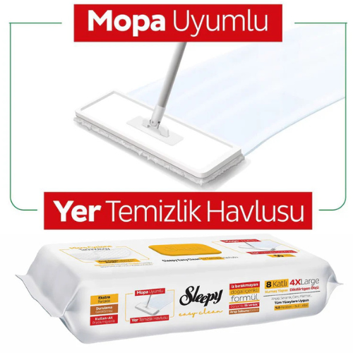 Sleepy Easy Clean 'Herbal Soap' Mop Compatible Floor Cleaning Towel 50 Sheets