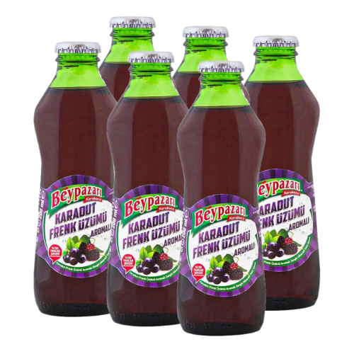 Black Mulberry Grape Flavoured Natural Mineral Water 200 mL, Pack of 6