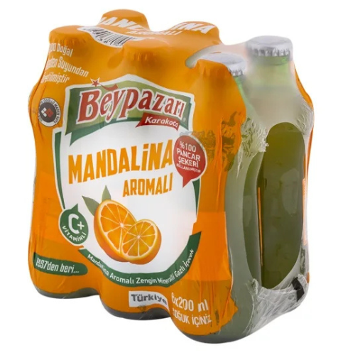 Mandarine Flavoured Natural Mineral Water 200 mL, Pack of 6