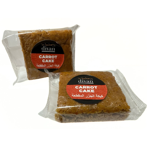 Two packages of Divan Bakery carrot cake