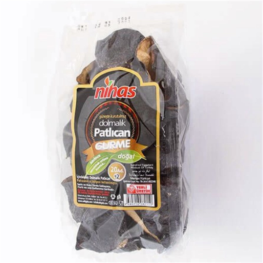 Nihas Gourmet Sun Dried Eggplant- Gurme Kurutulmus Dolmalik Patlican 20 ¬± 2 Pcs
