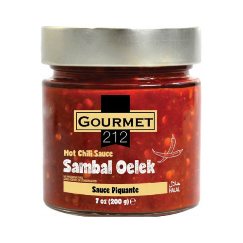 Gourmet212 Hot Chilli Sauce Sambal Oelek 200 gr