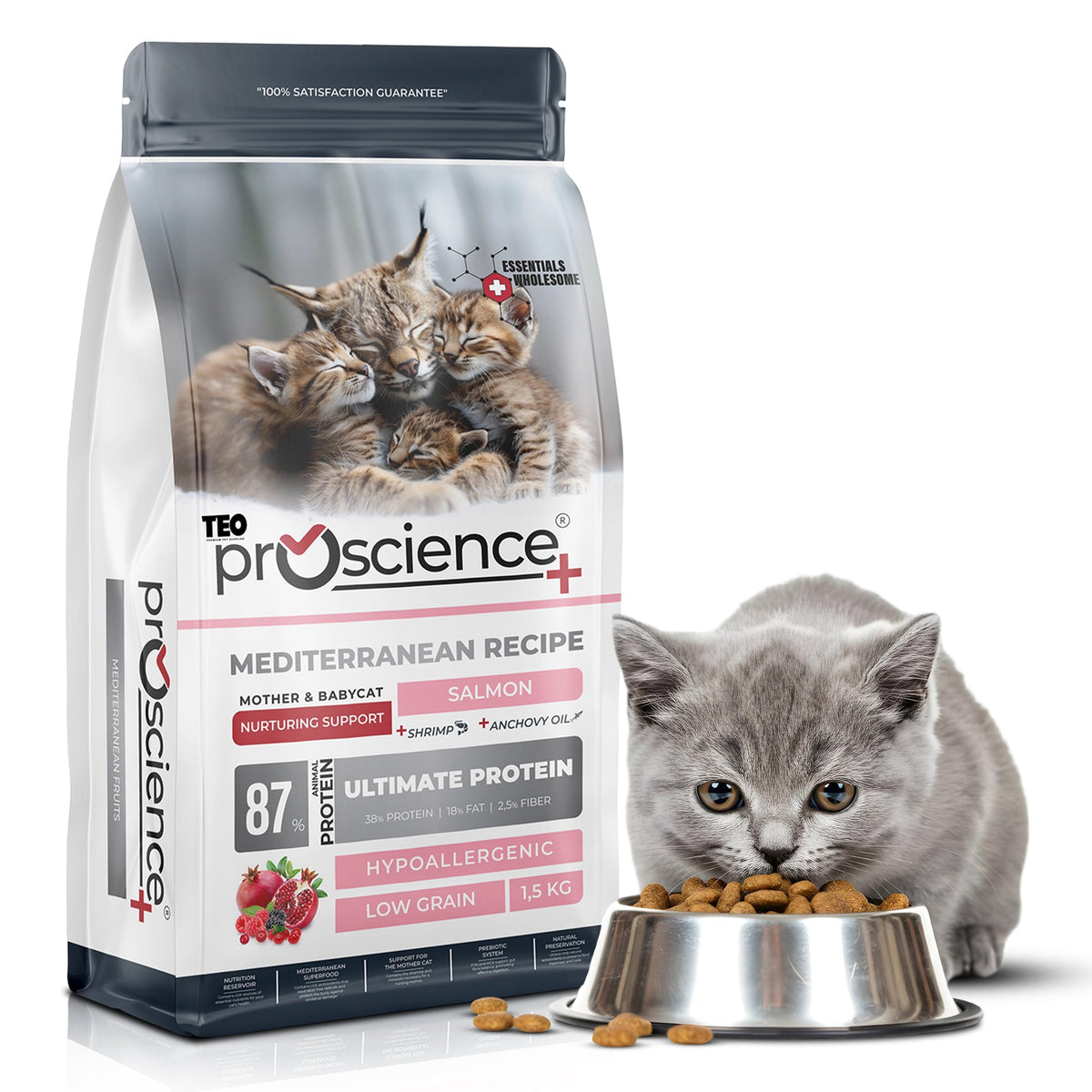 Teo Premium ProScience Mother & Baby Cat Salmon Dry Food 1.5kg