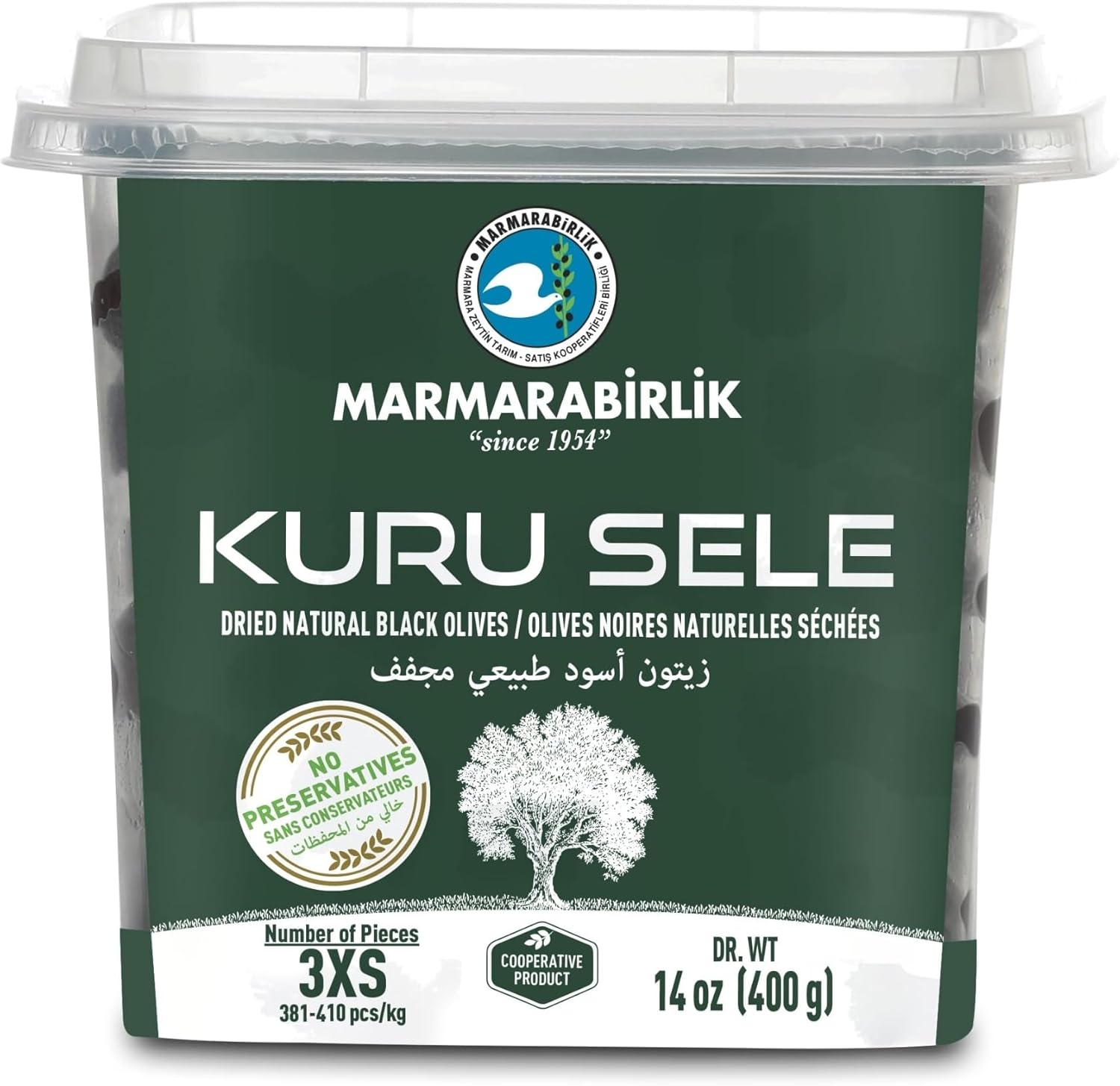 Dehydrated Black Olives - 815 gr