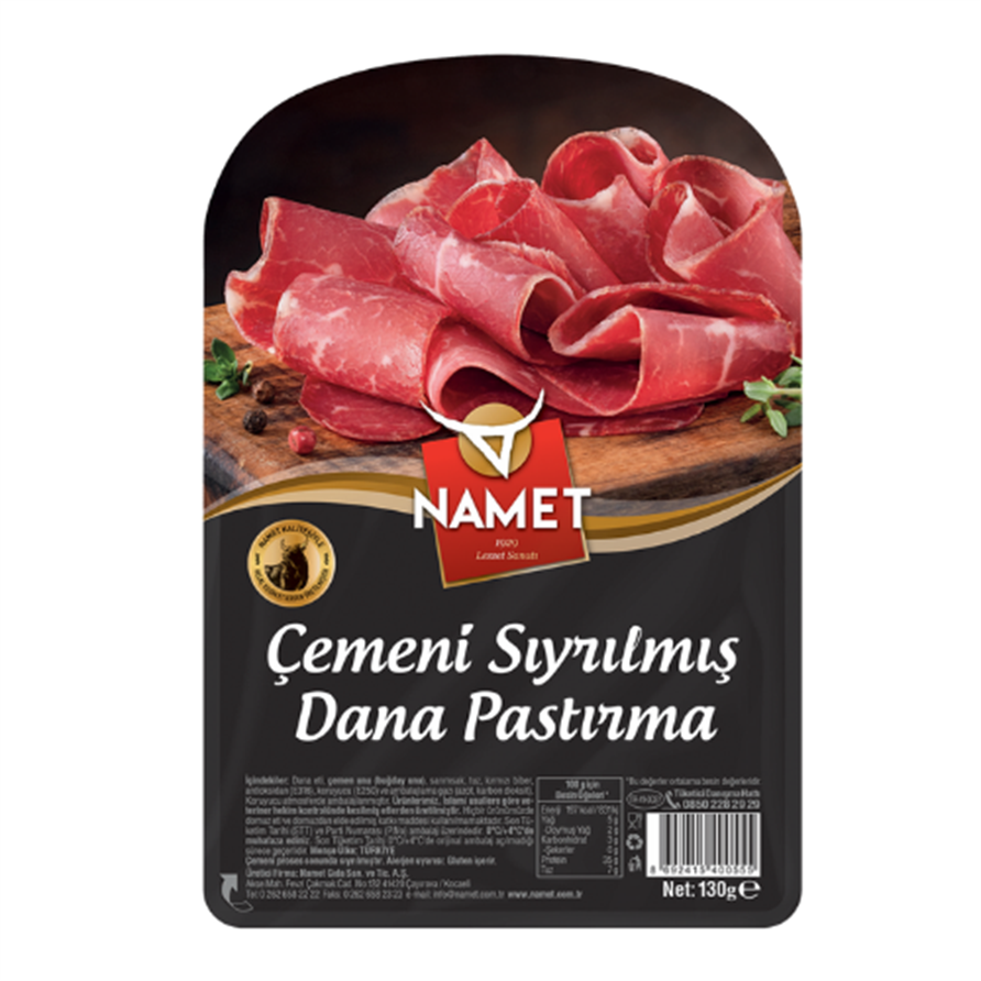 Sliced Beef Pastrami Without Fenugreek 110 gr