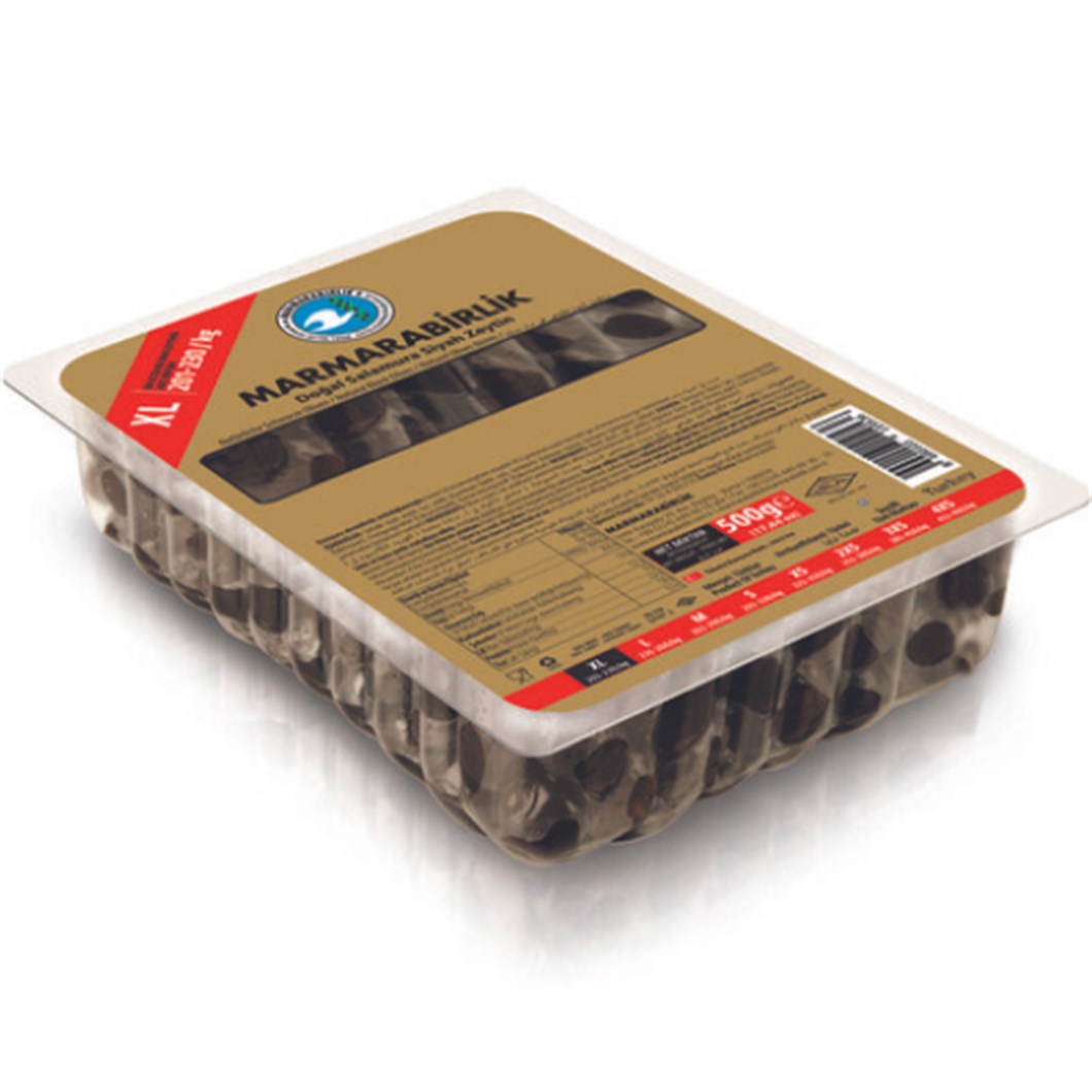 Natural Black Olives XL - 500 gr