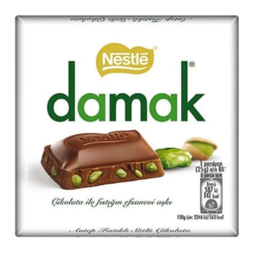 Damak Milky Chocolate with Pistachio - 60 gr