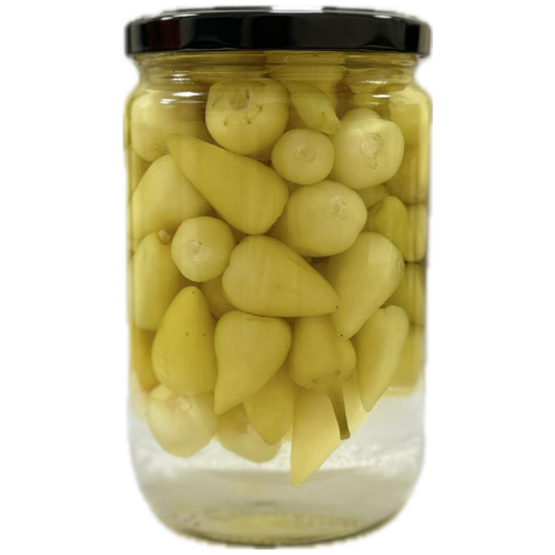 Jar of pickled small green pepper