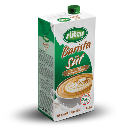 Sutas Barista milk on a white background